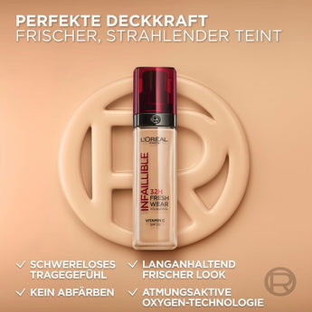 Foundation Infaillible 32H Fresh Wear, 30 ml L'Oréal Paris, L'Oréal Paris, Teint , Foundation by L'ORÉAL PARIS – Available at VivaVoss