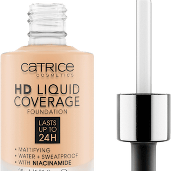 Foundation Liquid HD Coverage Waterproof 005 Ivory Beige