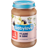 Früchte Pflaume in Birne ab dem 5. Monat, 190 g Puree by BabyLove – Available at VivaVoss