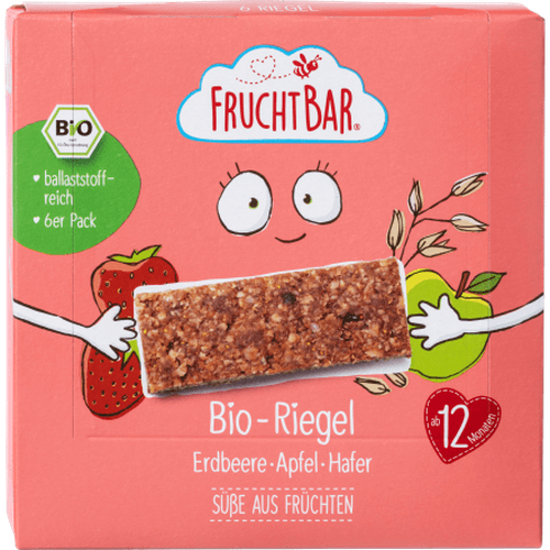 Fruchtriegel Erdbeere, Apfel, Hafer ab 12 Monaten (6x23 g), 138 g Baby Snack by FruchtBar – Available at VivaVoss