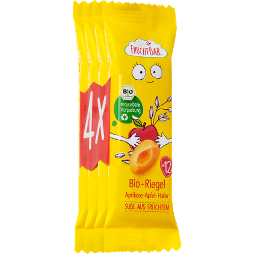 Fruchtriegel mit Getreide Aprikose, Apfel, Hafer, ab 1 Jahr, (4x23 g), 92 g Baby Snack by FruchtBar – Available at VivaVoss