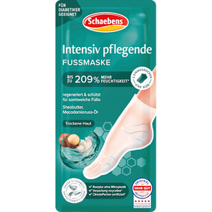Fußmaske Socken intensive Pflege mit Sheabutter & Macadamia (1 Paar) Schaebens