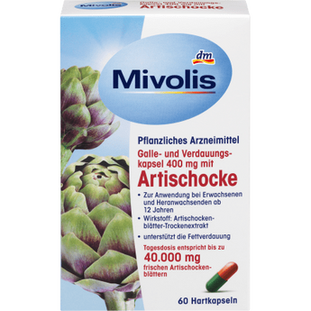 galle - und Verdauungskapsel 400 mg mit Artischocke, 60 St - VivaVoss