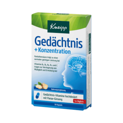 gedächtnis + Konzentration Kapseln 30 St, 15 g Wohlbefinden & Stärkung by Kneipp – Available at VivaVoss