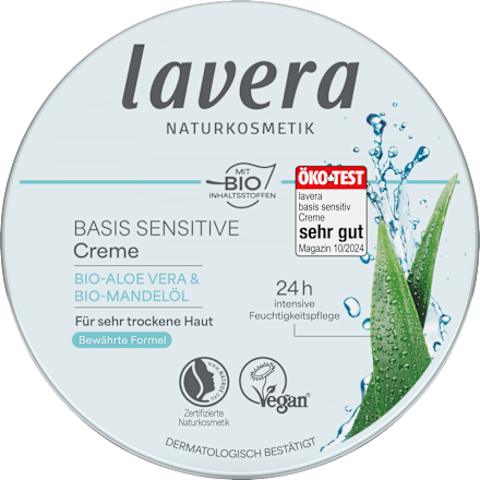 Gesichtscreme Basis Sensitiv in der Dose lavera NATURKOSMETIK