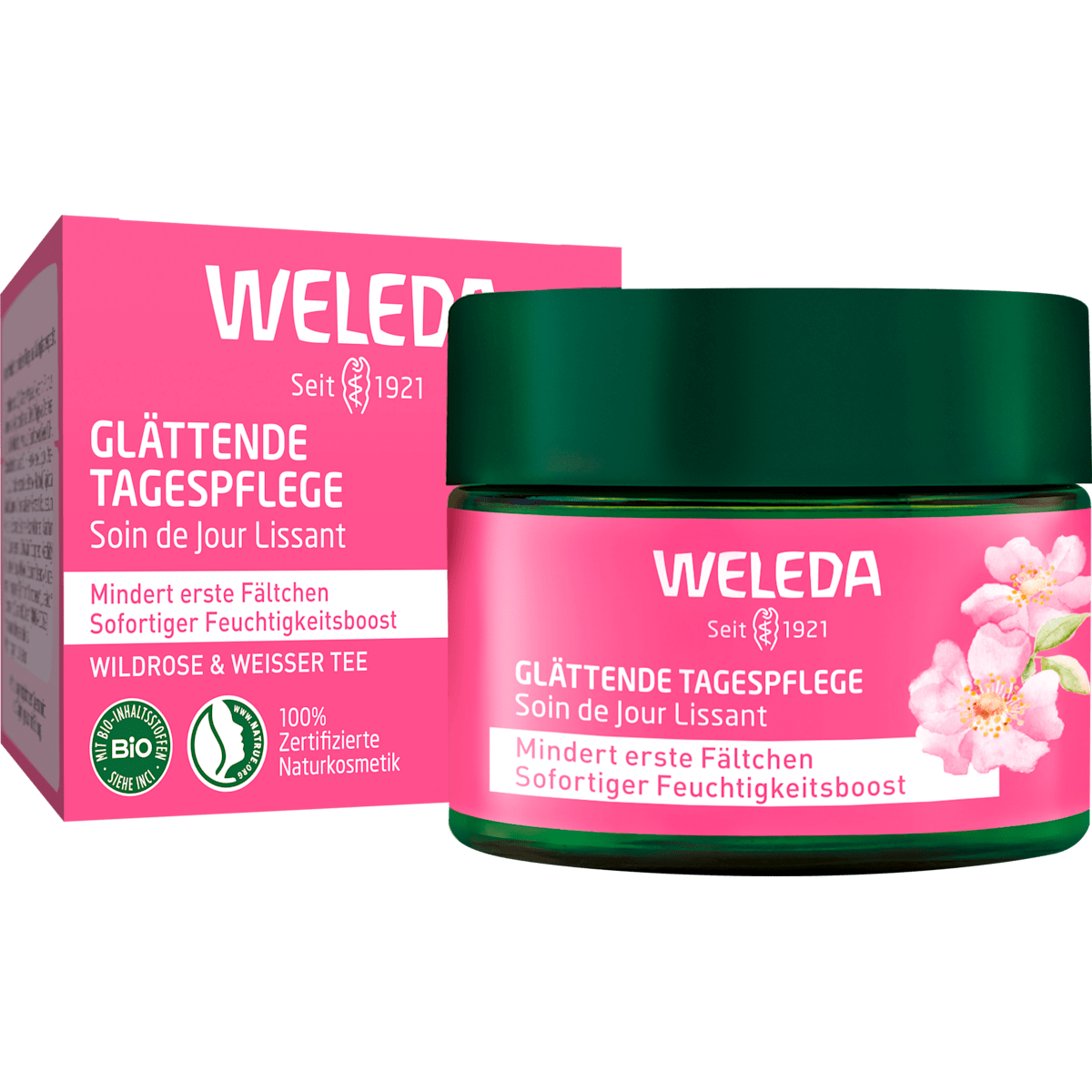 Gesichtscreme glättend Wildrose, 40 ml - VivaVoss