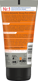 Gesichtsmaske peel off Aktivkohle Strong Schaebens