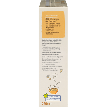 Getreidebrei Hafer ab dem 5. Monat, 250 g - VivaVoss