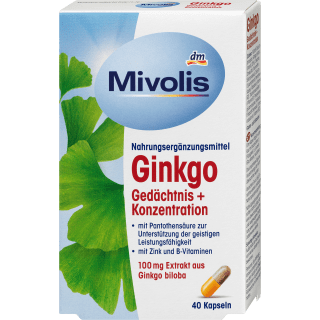 ginkgo gedächtnis + Konzentration Kapseln, 40 St., 20 g - VivaVoss