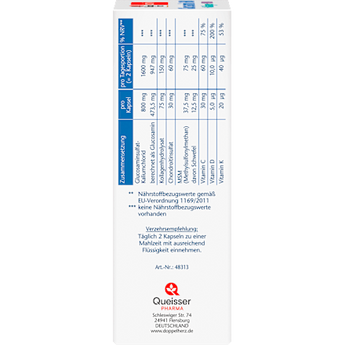 Glucosamin 1600 Kollagen MSM Vitamin C Kapseln 40 St, 45,2 g - VivaVoss