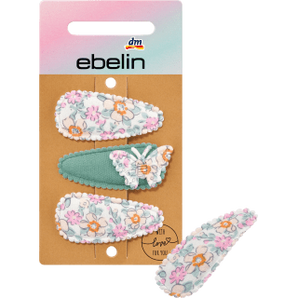 Haarclips Textil Blümchen & Schmetterling, 3 St - VivaVoss