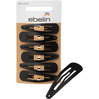 Haarclipse Matt - Optik Schwarz, 6 St - VivaVoss