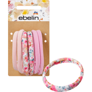 Haargummis mit Blumenprint rosa, 6 St - VivaVoss