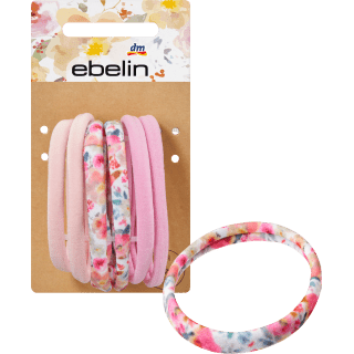 Haargummis mit Blumenprint rosa, 6 St - VivaVoss