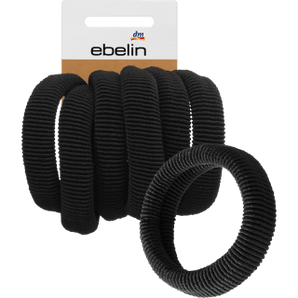 Haargummis schwarz / gerippte Struktur, 6 St - VivaVoss