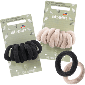 Haargummis schwarz und blond - Stoff hergestellt..., 9 St - VivaVoss