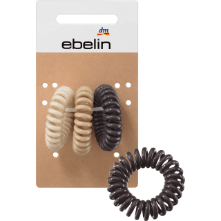 Haargummis Spirale Braun - Töne, 3 St - VivaVoss