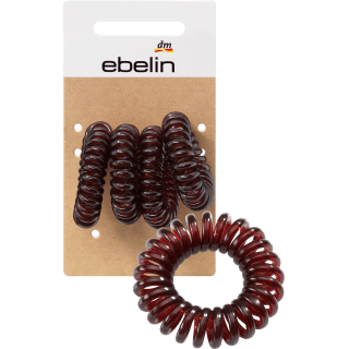 Haargummis Spirale klein braun, 4 St - VivaVoss