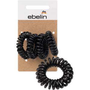 Haargummis Spirale klein schwarz, 4 St - VivaVoss