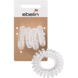 Haargummis Spirale klein transparent, 4 St - VivaVoss