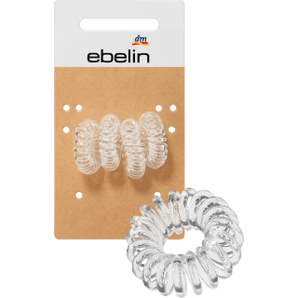 Haargummis Spirale mini transparent, 4 St - VivaVoss