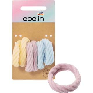 Haargummis weich gelb, flieder, blau, 6 St - VivaVoss