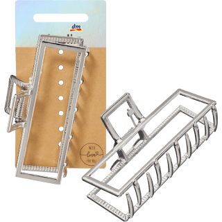 Haarklammer Metall Silber - Optik, 1 St - VivaVoss