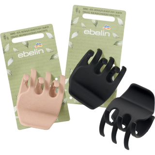 Haarklammer recycelt midi schwarz / rosa, 1 St - VivaVoss