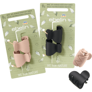 Haarklammern recycelt mini schwarz / rosa, 2 St - VivaVoss