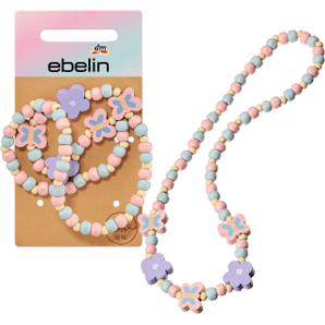 Halskette Holzperlen Blume & Schmetterling, 1 St - VivaVoss