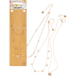Halsketten - Set Schmetterling in Gold - Optik, 3 St - VivaVoss