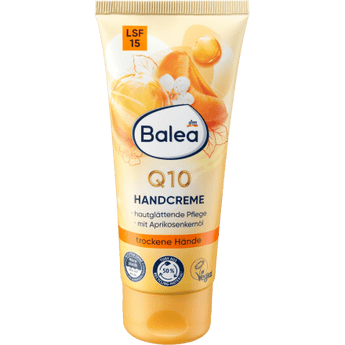 Handcreme Q10 mit Aprikosenöl und LSF15, 100 ml Pflege & Parfum,Handpflege & Seife,Handcreme & Handmasken by Balea – Available at VivaVoss