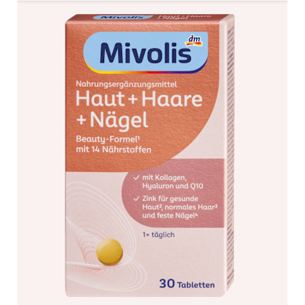 Mivolis Haut Haar Nägel,with collagen, hyaluronic acid & coenzyme Q10, 30 St, 22 g – Wohlbefinden & Stärkung image_position | VivaVoss