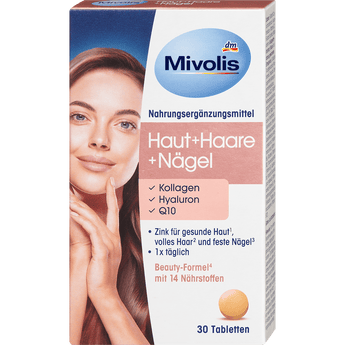 Haut Haar Nägel,with collagen, hyaluronic acid & coenzyme Q10, 30 St, 22 g - VivaVoss