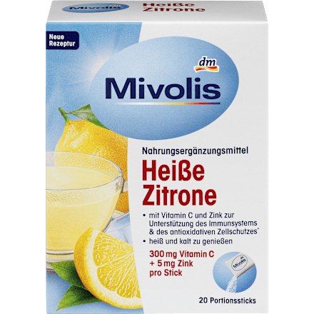 Heißgetränk, Heiße Zitrone (20 Sticks) Mivolis