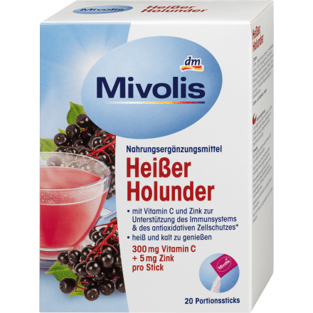 Heißgetränk, Heißer Holunder (20 Sticks), 100 g - VivaVoss