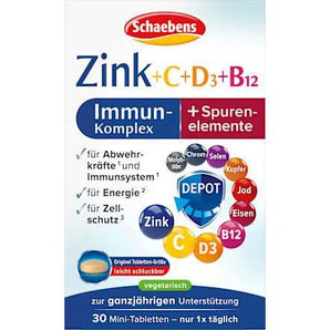 Immun-Kur Zink + C + D3 + B12 Schaebens