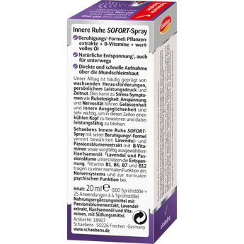 Innere Ruhe Sofort - Spray, 20 ml - VivaVoss