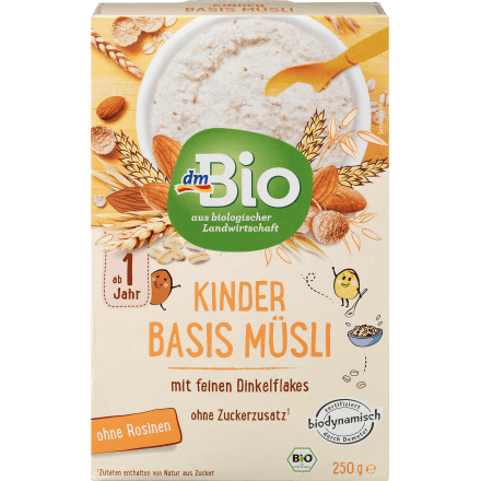 Kindermüsli Basis ab 1 Jahr, Demeter, 250 g - VivaVoss