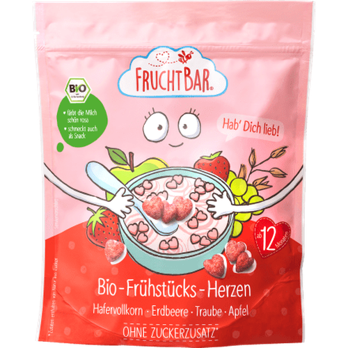 Kindermüsli Bio - Frühstücks - Herzen ab dem 12. Monat, 125 g Baby Snack by FruchtBar – Available at VivaVoss