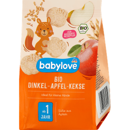 Kindersnack Dinkel - Apfel - Kekse Bio ab 1 Jahr, 125 g Baby Snack by BabyLove – Available at VivaVoss