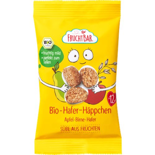 Kindersnack Hafer - Häppchen, Apfel, Birne, Hafer ab 12 Monaten, 40 g Baby Snack by FruchtBar – Available at VivaVoss