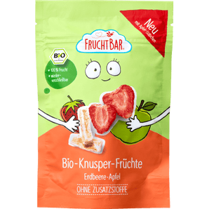 Kindersnack Knusper - Früchte Erdbeere & Apfel, ab 3 Jahren, 15 g Puree by FruchtBar – Available at VivaVoss
