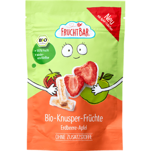 Kindersnack Knusper - Früchte Erdbeere & Apfel, ab 3 Jahren, 15 g Puree by FruchtBar – Available at VivaVoss