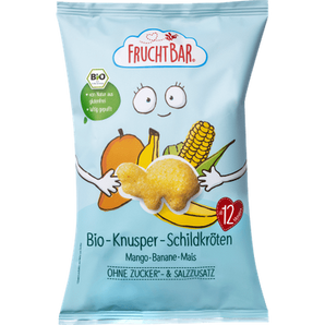Kindersnack Knusper - Schildkröten Mango Banane Mais, ab 12 Monaten, 30 g Baby Snack by FruchtBar – Available at VivaVoss