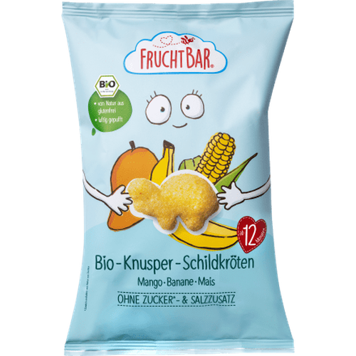Kindersnack Knusper - Schildkröten Mango Banane Mais, ab 12 Monaten, 30 g Baby Snack by FruchtBar – Available at VivaVoss