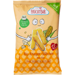 Kindersnack Knusper - Stäbchen Mais & Käse, ab 1 Jahr, 30 g Baby Snack by FruchtBar – Available at VivaVoss