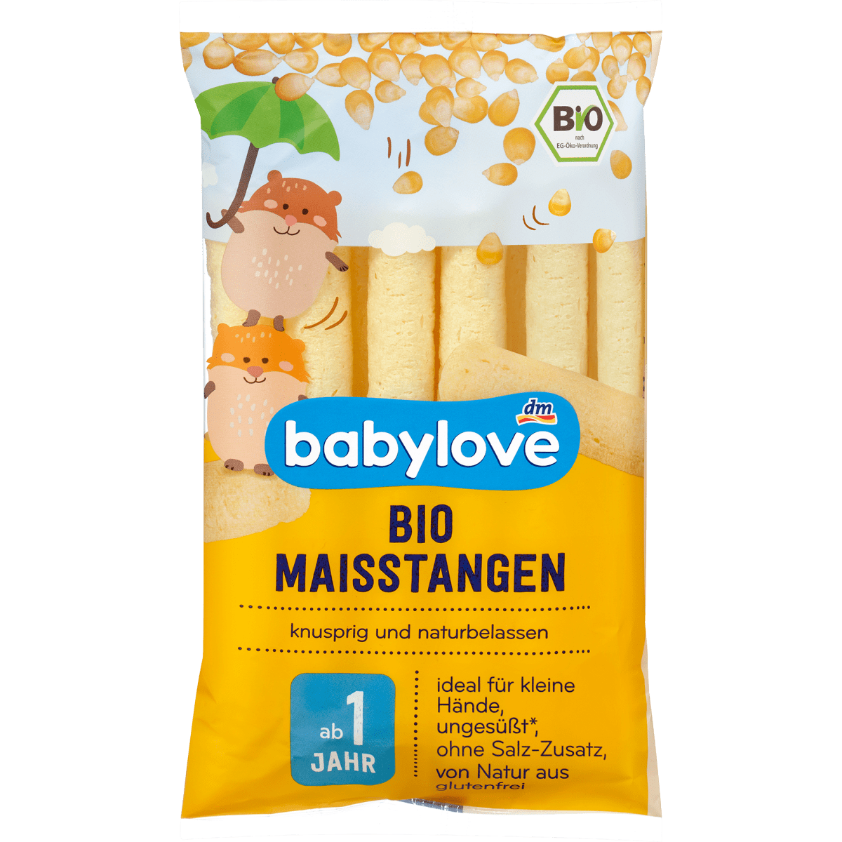Kindersnack Maisstangen, ab 1 Jahr, 30 g Baby Snack by BabyLove – Available at VivaVoss