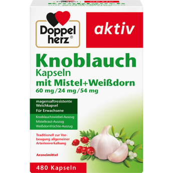 Knoblauch Kapseln mit Mistel + Weißdorn, 480 St - VivaVoss