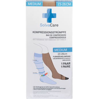 Kompressionsstrümpfe größe M beige, 1 St - VivaVoss